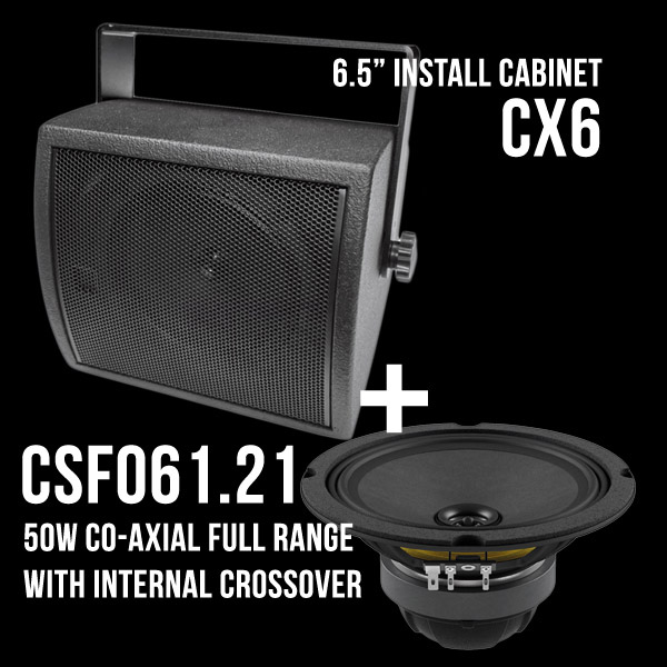 BCX6 Cabinet with 6.5 inch 50W co-axial driver