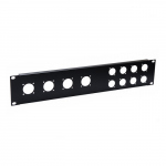 Tuff Cab 2U Rack Panel punched for 4x G-Series + 8x D-Series sockets