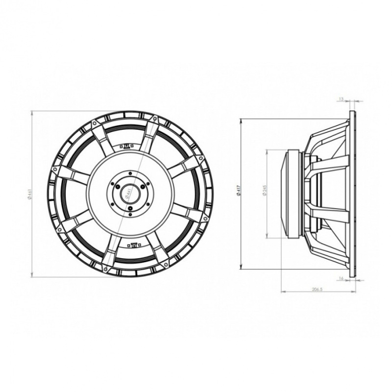 Oberton 18XB1500V2 - 18 inch 1500W 8 Ohm