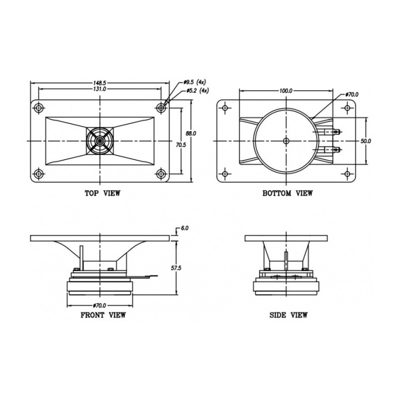 P-Audio PHT-409 15W HF Tweeter