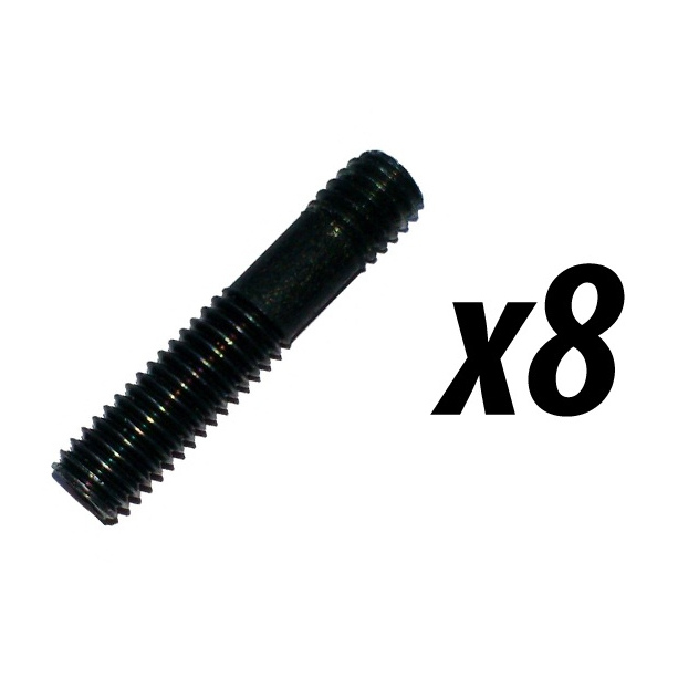 8 Pack of Compression Driver Stud Bolt M6 x 30mm Black Steel