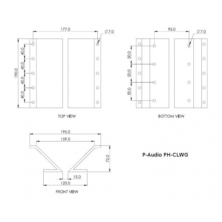 P-Audio PHCL-WG Horizontal Angle Line Array Waveguide