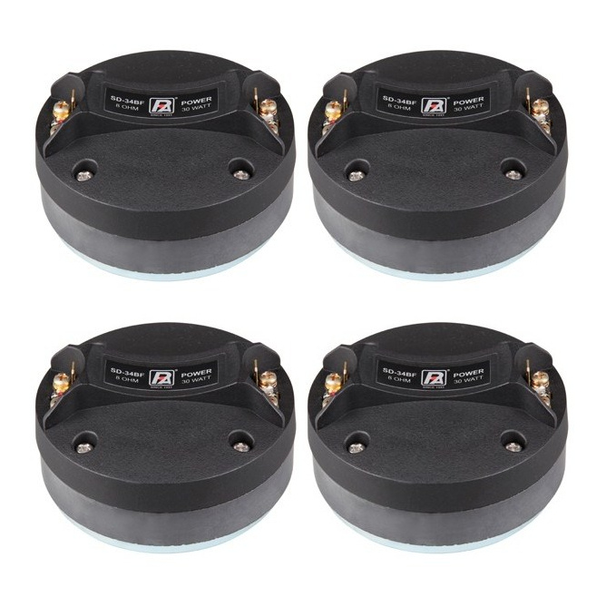4 Pack of P-Audio SD-34BF 30W 1 inch Bolt On Compression Driver