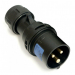 Click to see a larger image of PCE 16A 240V 1ph Ceeform Male Plug IP44 Rated <i>Midnight Series</i> Black