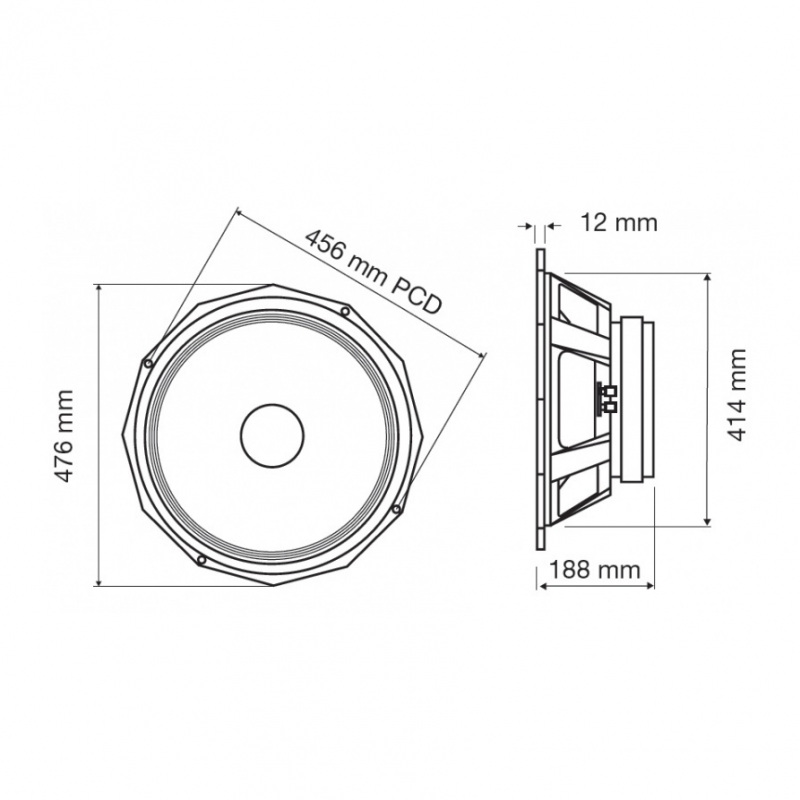 Precision Devices PD.1850/2 - 18 inch 800W 8 Ohm