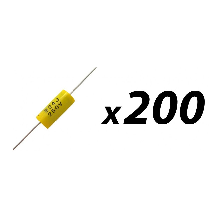 200 Pack of Crossover Capacitor Metallised Polypropylene 0.82uF