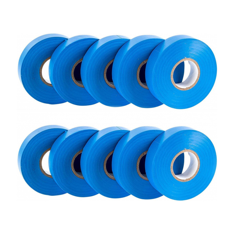 10 Pack of Blue PVC Electrical Tape 33M 19mm