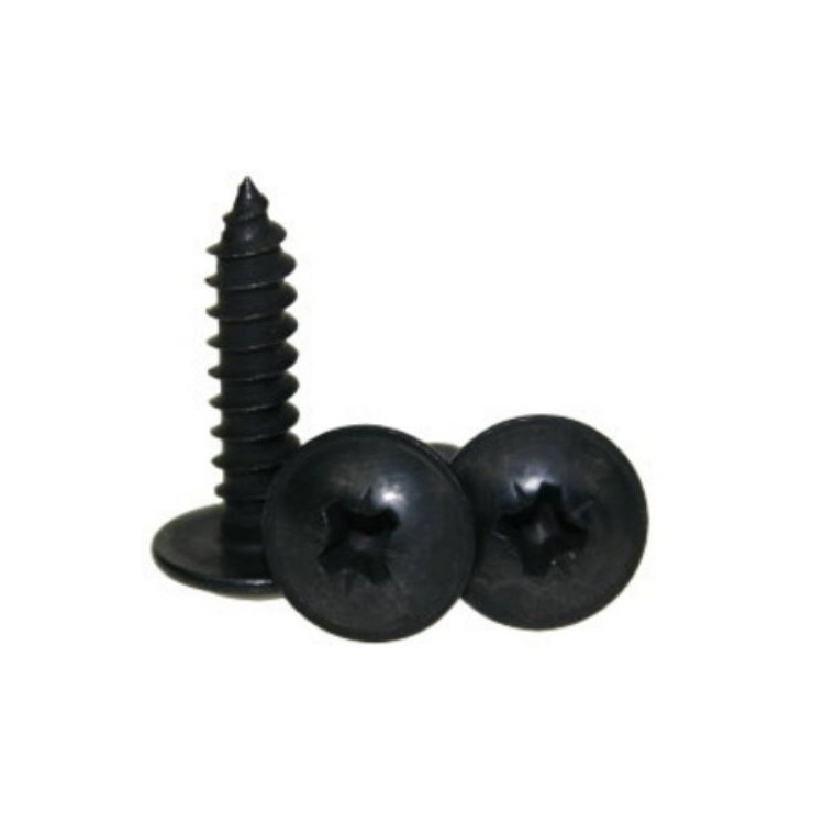 Self tap screw No10 x 18mm flange head - black
