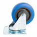 Click to see a larger image of Swivel Castor - Blue Wheel 100mm 