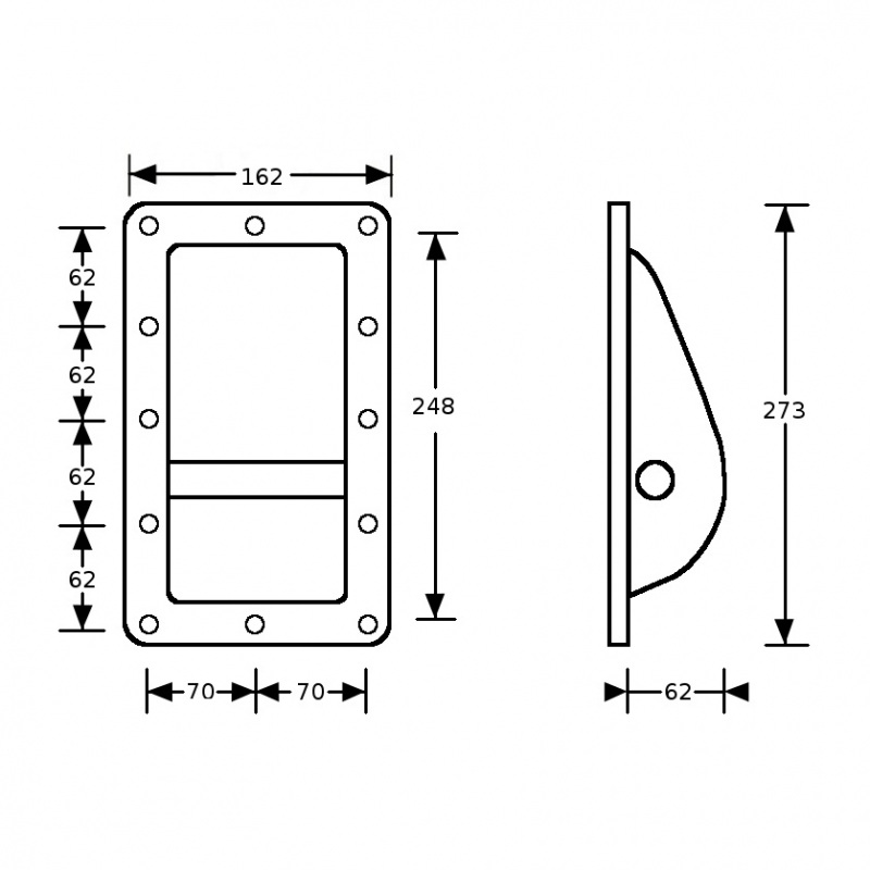 Tuff Cab Heavy Duty Large Bar Handle (273mm high)