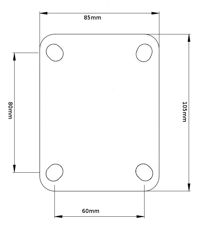 Premium Swivel Castor - Blue Wheel 100mm 