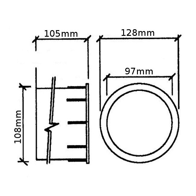 Tuff Cab 100mm Bass Reflex Tuning Port Tube