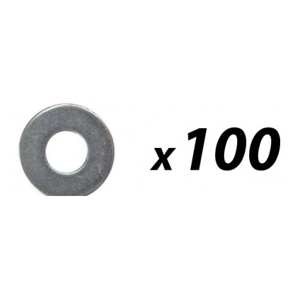 100 Pack of Tuff Cab M5 Washer Zinc Plated