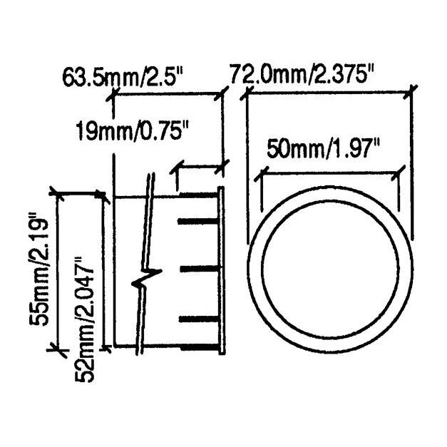 Tuff Cab 50mm Bass Reflex Tuning Port Tube