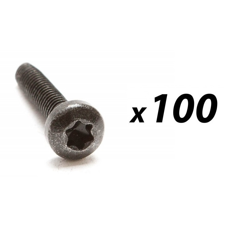 100 Pack of Torx Head Pan Machine Screw M5 X 35mm (Black)
