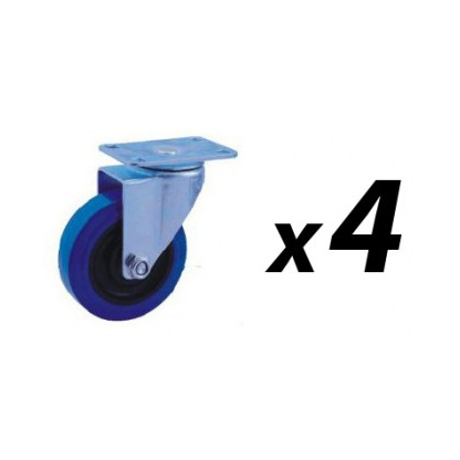 Pack of 4 75mm (3 inch) Swivel Castor