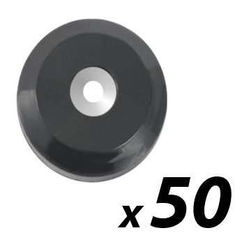 Pack of 50 PVC Cabinet Feet 40mm x12mm Chamfered edge