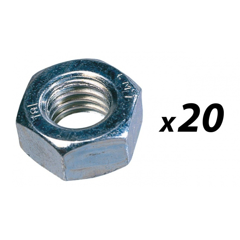 20 Pack of Tuff Cab M4 Hex Full Nut