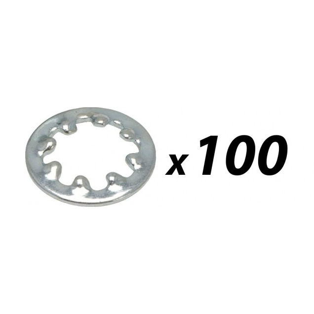 100 Pack of Tuff Cab M4 Internal Shakeproof Washer