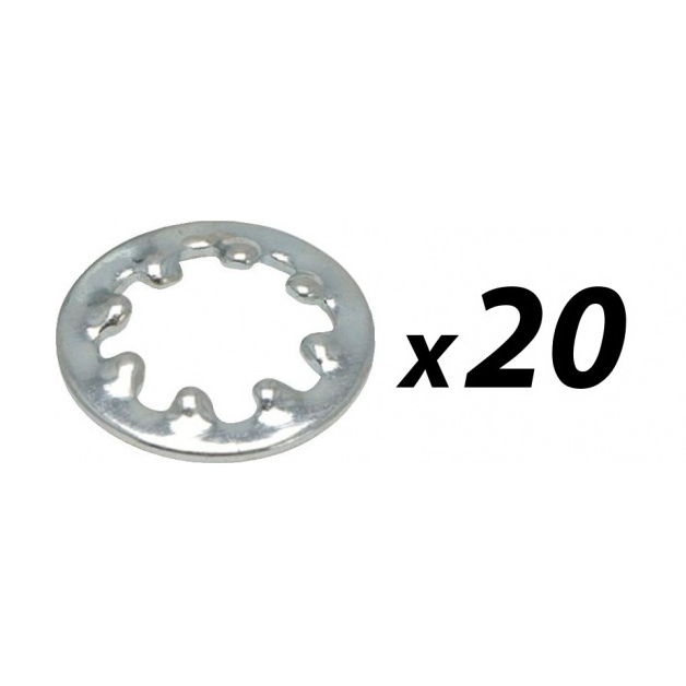 20 Pack of Tuff Cab M4 Internal Shakeproof Washer