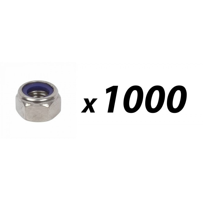 Pack of 1000 Tuff Cab M5 Nylon Insert Self Locking Nut