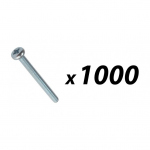 Pack of 1000 Tuff Cab M5 x 50mm Pozi Pan Head Screw Zinc Plated