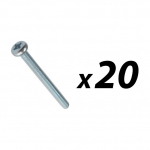 Pack of 20 Tuff Cab M5 x 50mm Pozi Pan Head Screw Zinc Plated