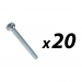 Click to see a larger image of Pack of 20 Tuff Cab M5 x 50mm Pozi Pan Head Screw Zinc Plated