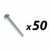 Click to see a larger image of Pack of 50 Tuff Cab M5 x 50mm Pozi Pan Head Screw Zinc Plated