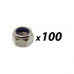 Pack of 100 Tuff Cab M6 Nylon Insert Self Locking Nut