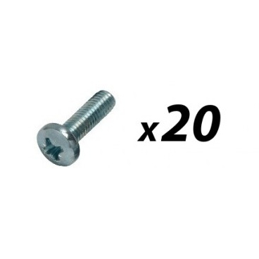 Pack of 20 Tuff Cab M6 x 20mm Pozi Pan Head Screw Zinc Plated