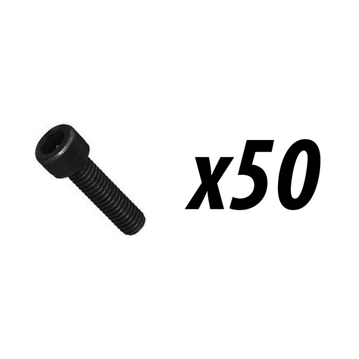 Pack of 50 M6 x 30mm Hex Key Speaker Bolts (Black)