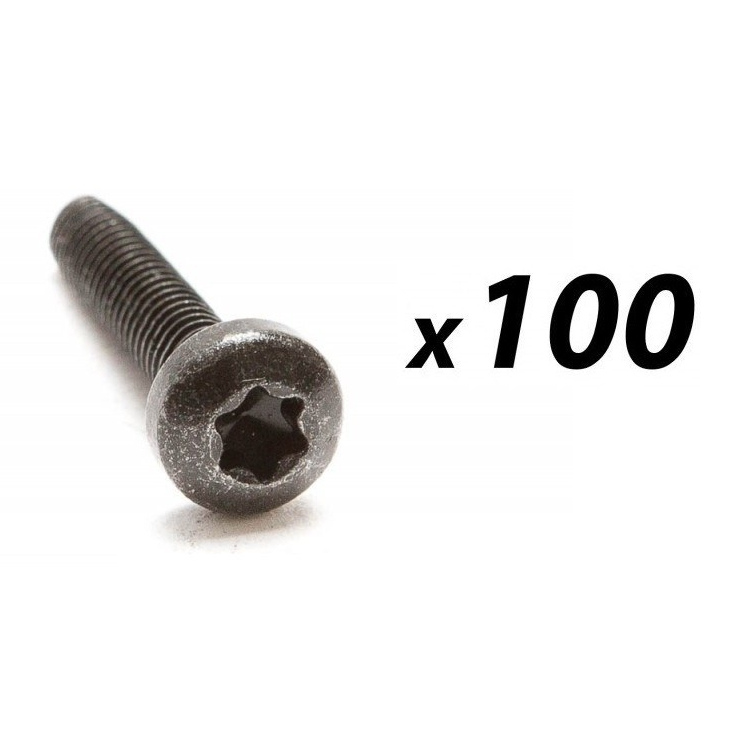 100 Pack of Torx Head Pan Machine Screw M4 X 40mm (Black)