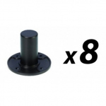 Pack of 8 Internal Aluminium Top Hat For Speakers