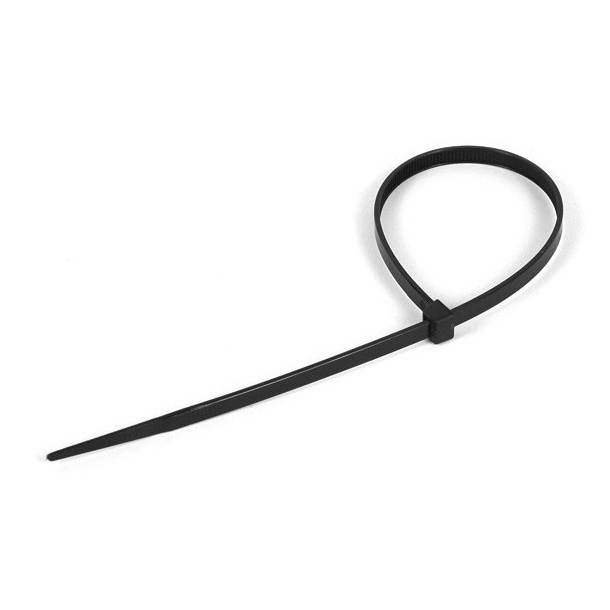 Releasable (re-usable) Cable Ties - Black 7.4mm x 200mm (100pk)